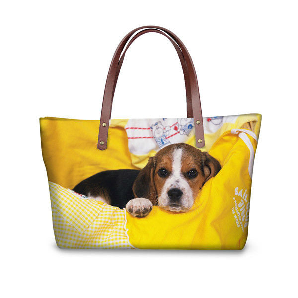 3D Beagle Dog Tote Bag