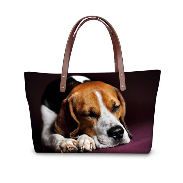 3D Beagle Dog Tote Bag
