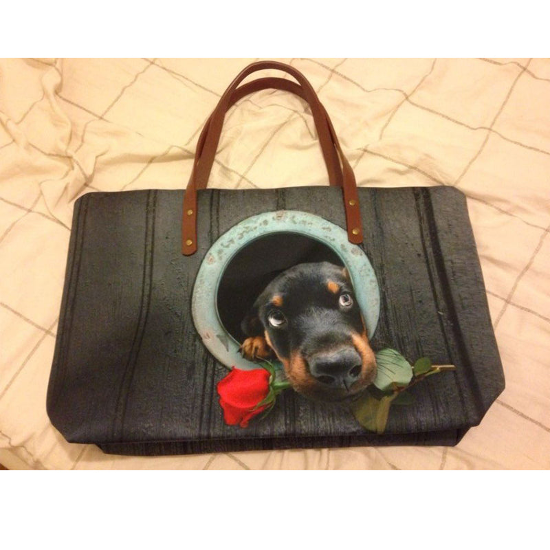 3D Beagle Dog Tote Bag