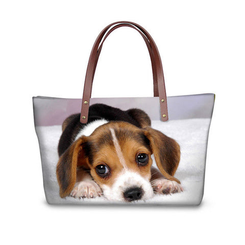 3D Beagle Dog Tote Bag