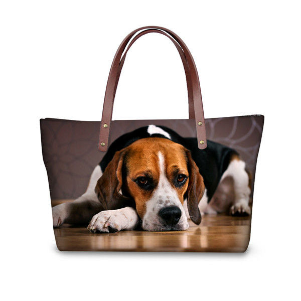 3D Beagle Dog Tote Bag