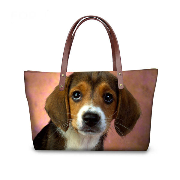 3D Beagle Dog Tote Bag
