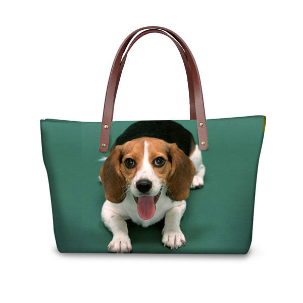 3D Beagle Dog Tote Bag