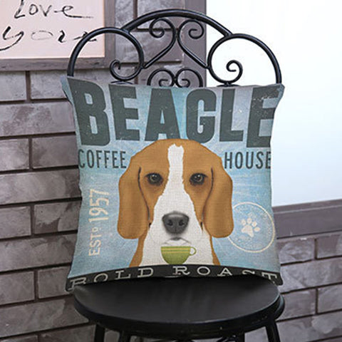 Beagle Print Pillow Cover